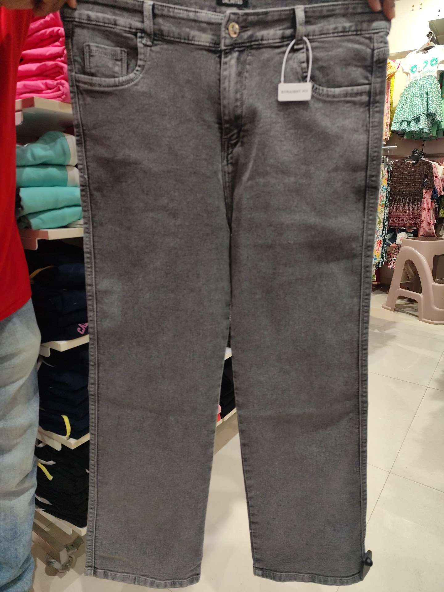 grey poly cotton jeans - 21873939 -  Zoom Image - 0