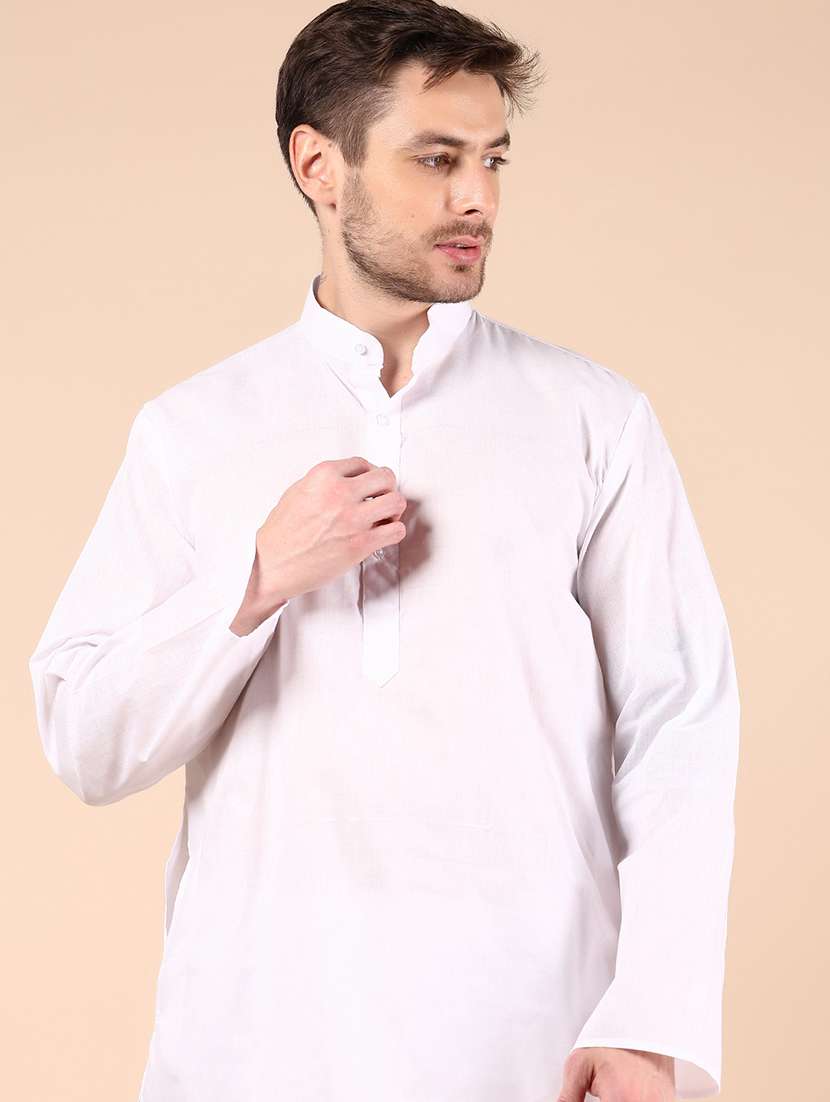 men solid long sleeve kurta and pyjama set - 21873949 -  Standard Image - 3