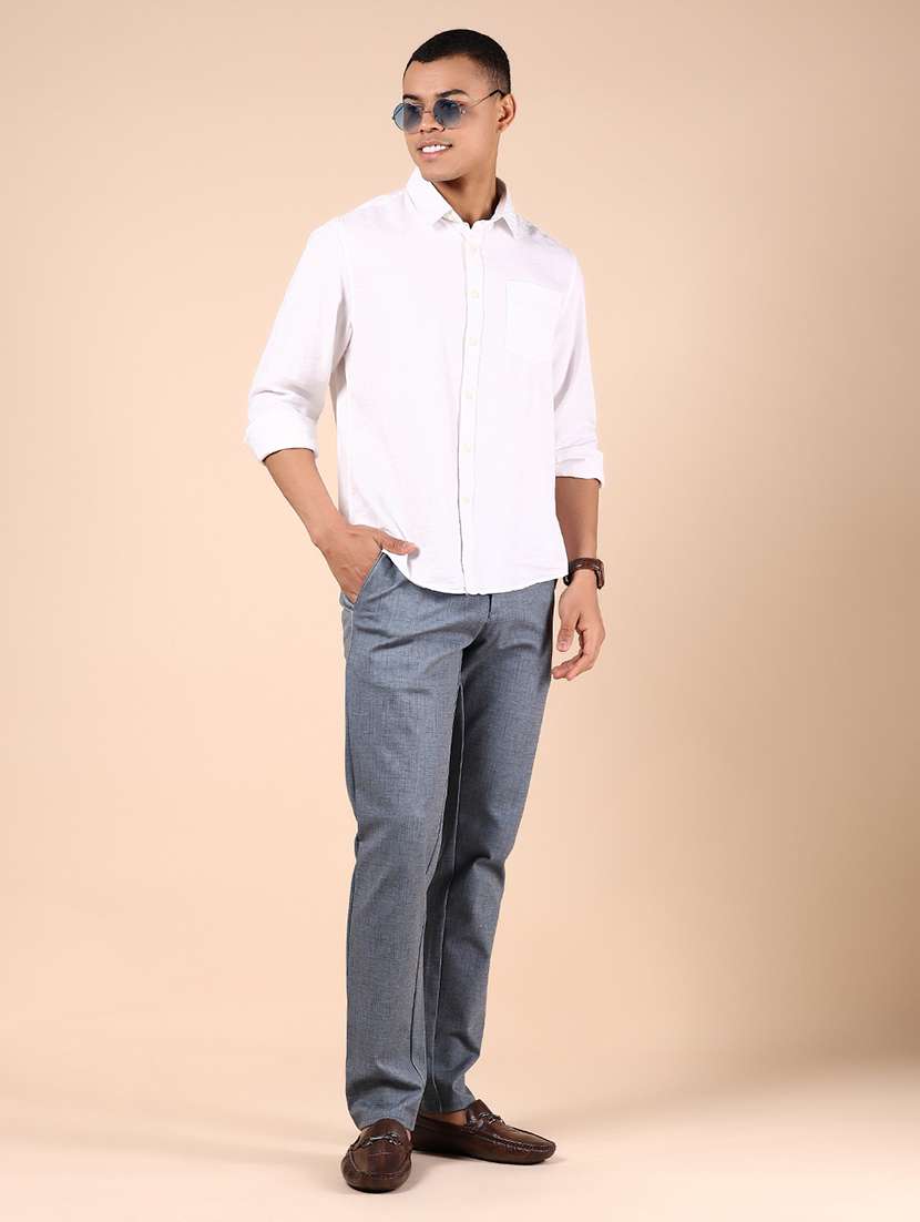men solid mid rise straight fit chinos - 21874000 - Standard Image - 5