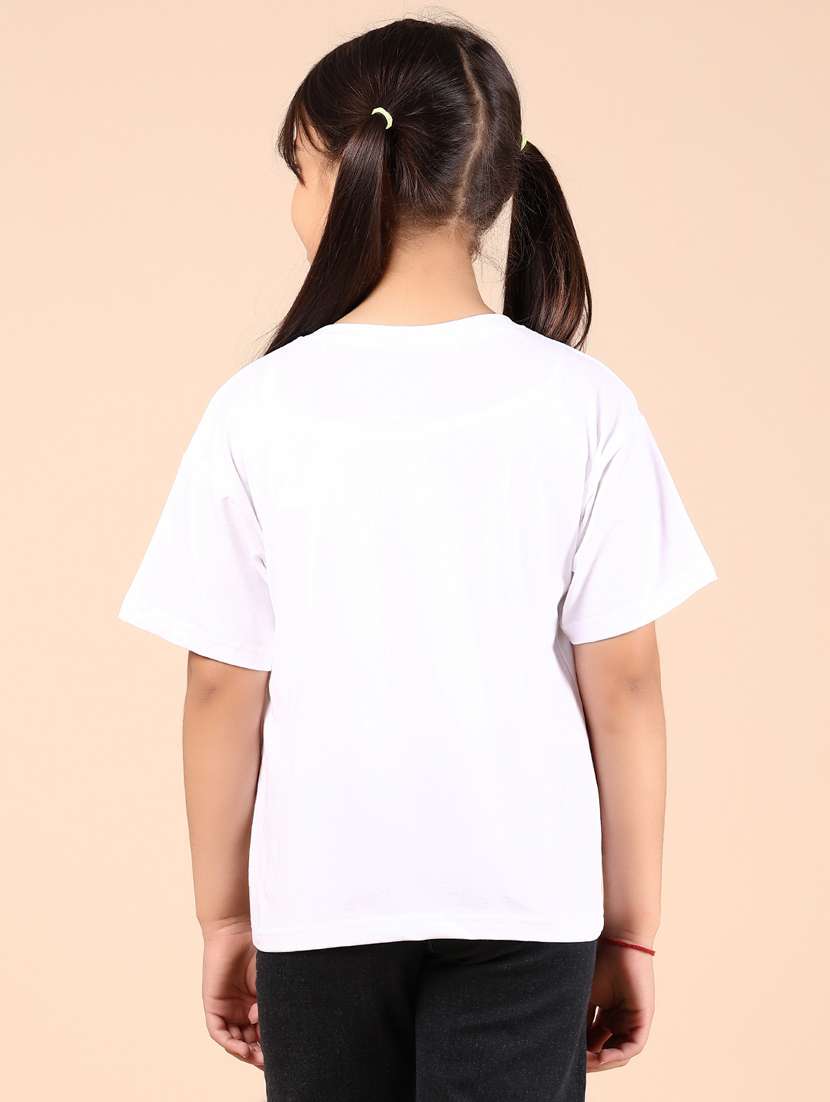girls printed round neck tee - 21874016 -  Standard Image - 3