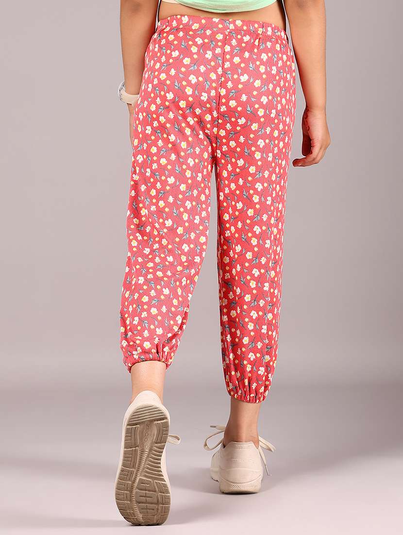 girls red cotton harem trouser - 21874025 -  Standard Image - 3
