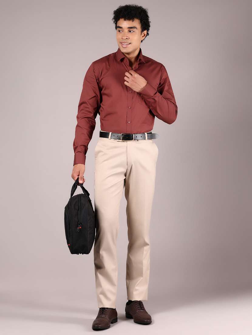 men solid long sleeve formal shirt - 21874031 -  Standard Image - 5