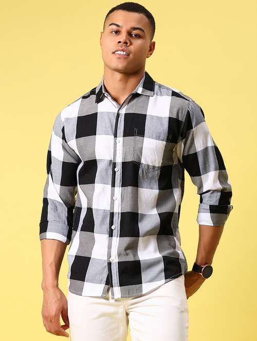 men checkered long sleeve regular fit casual shirt - 21874045 -  Standard Image - 0