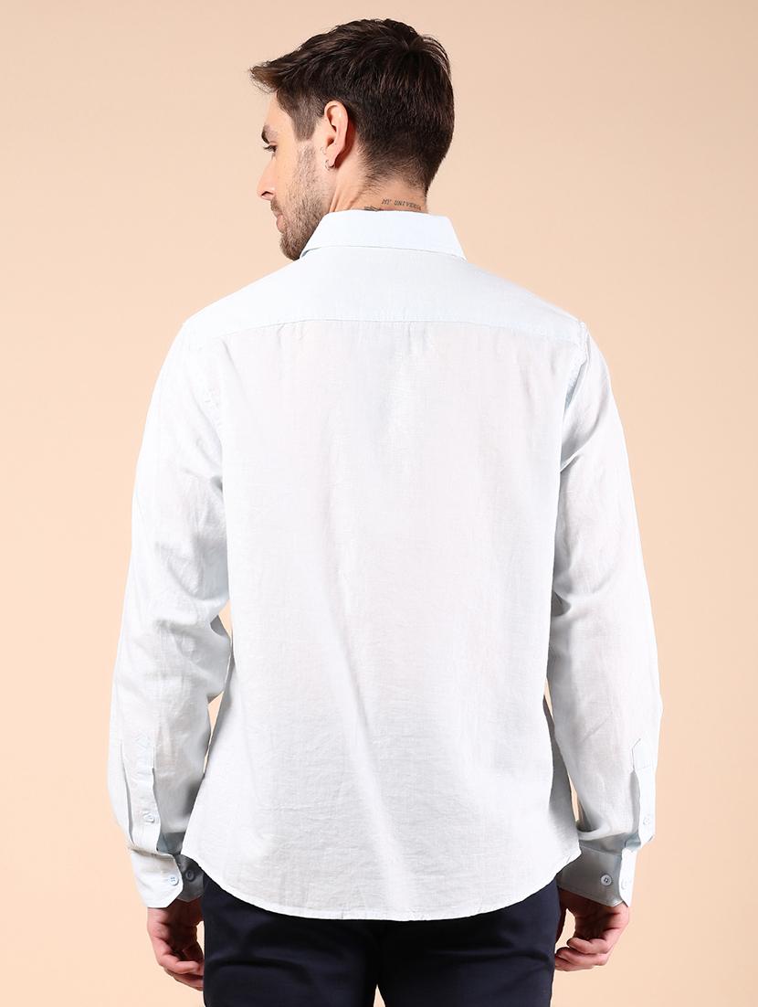 men solid long sleeve regular fit casual shirt - 21874048 - Standard Image - 3