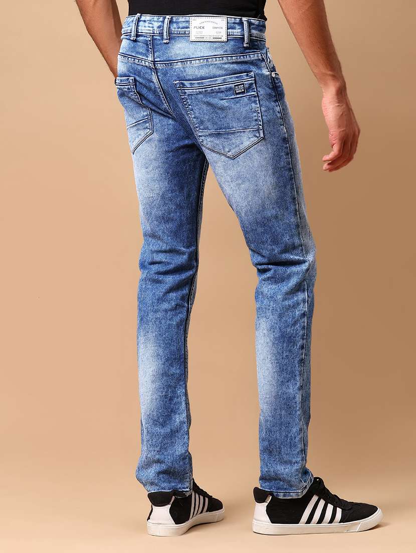 men washed mid rise full length jeans - 21874056 -  Standard Image - 3