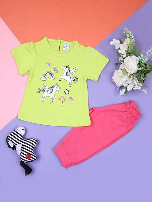 girls printed top and trouser set - 21874064 -  Standard Image - 0