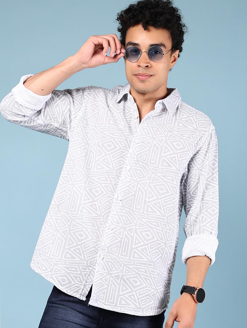 men printed long sleeve regular fit casual shirt - 21874083 - Zoom Image - 0
