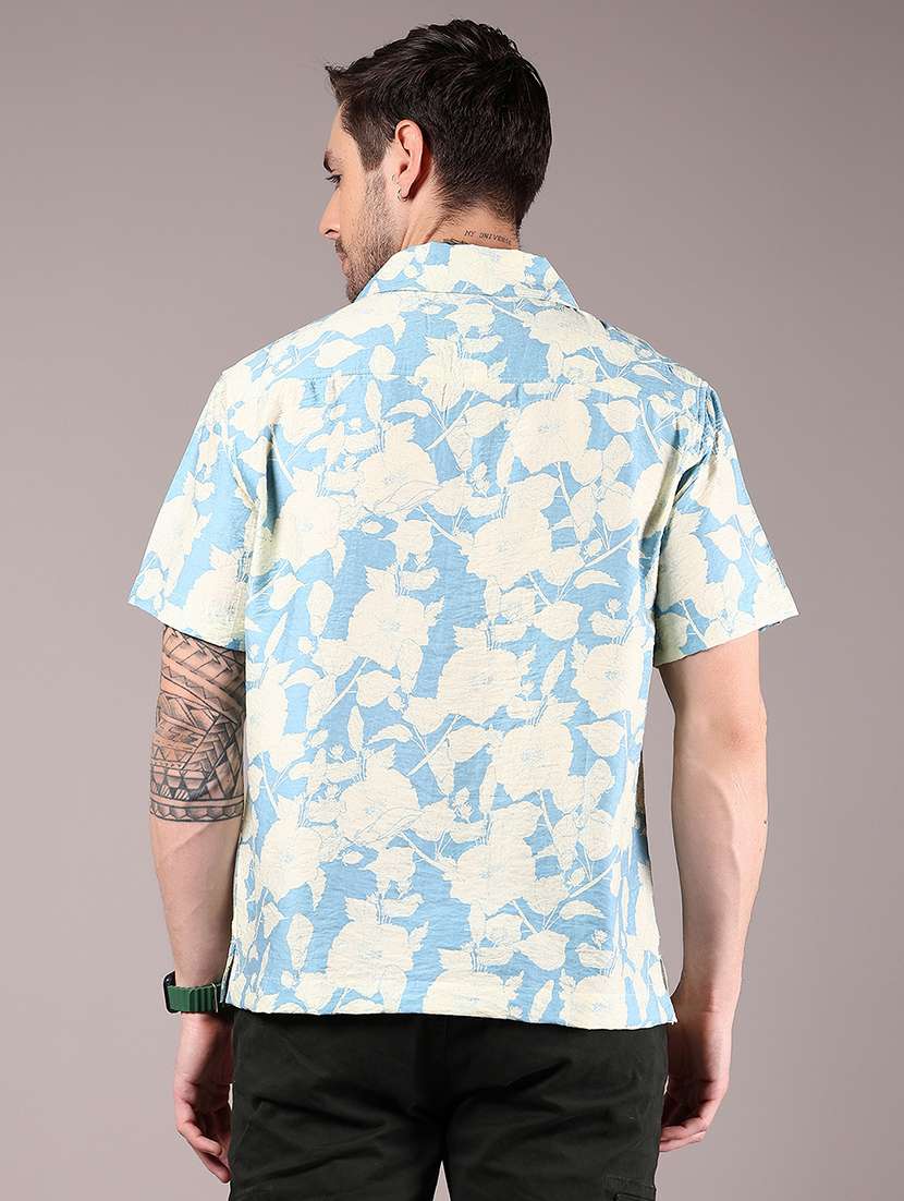 men printed cuban collaerd short sleeve shirt - 21874087 -  Standard Image - 3