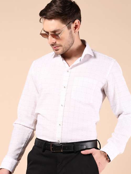 men checkered long sleeve regular fit formal shirt - 21874095 - Standard Image - 0