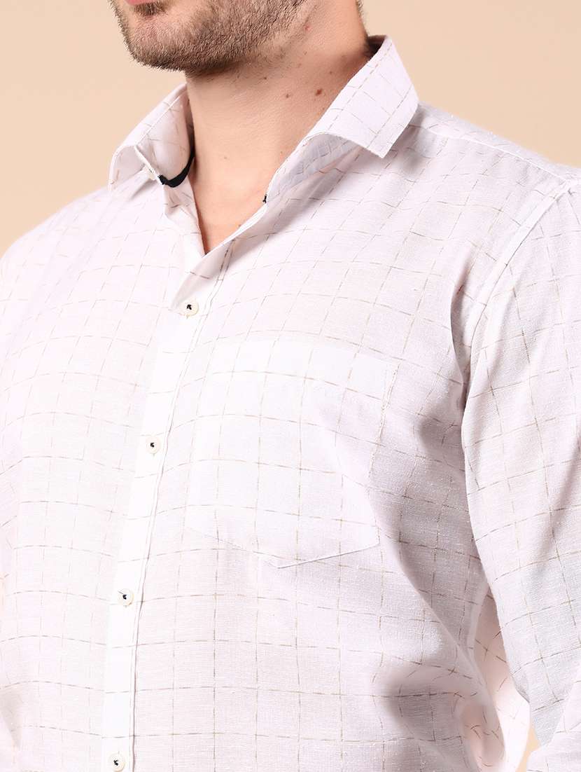 men checkered long sleeve regular fit formal shirt - 21874095 - Standard Image - 5