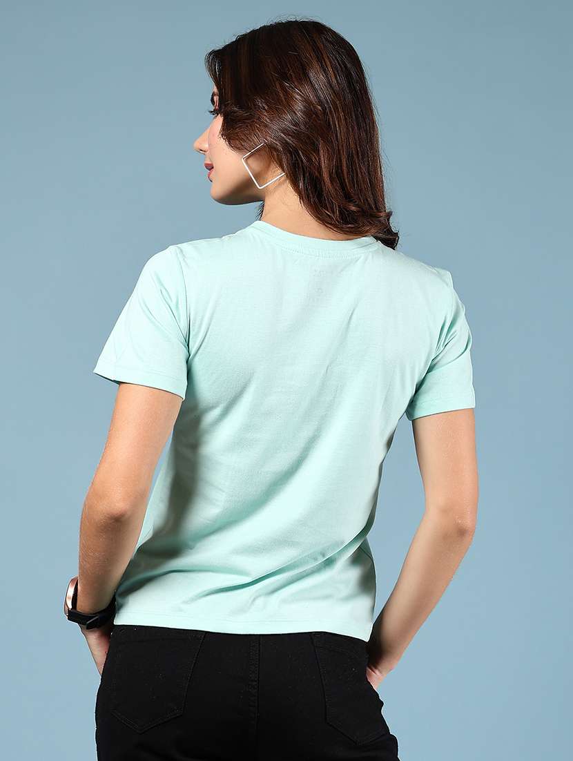 women printed short sleeve regular fit top t-shirt - 21874113 - Standard Image - 3