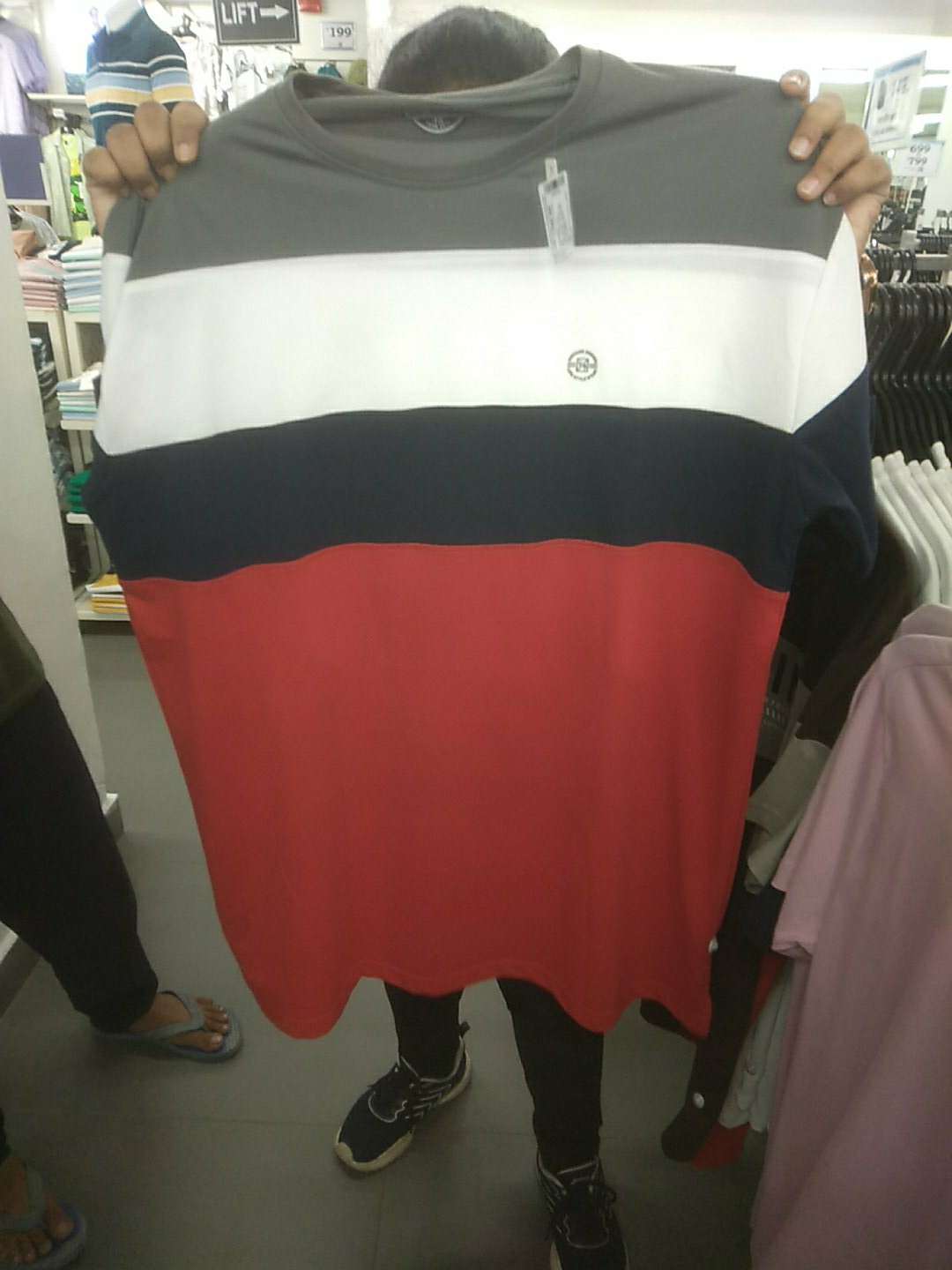 red poly cotton single jersey tshirt - 21874139 - Zoom Image - 0