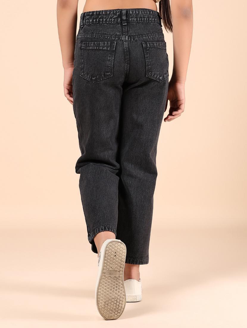 girls black denim plain straight jean - 21874146 - Standard Image - 3