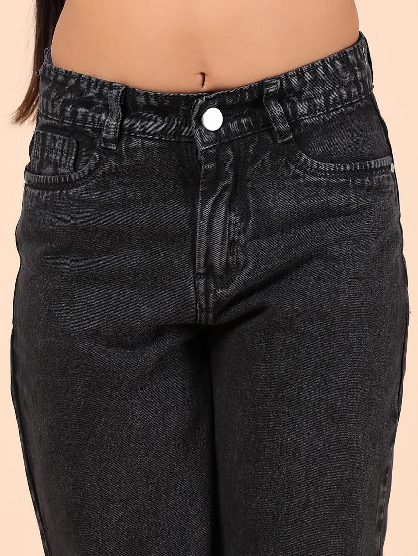 girls black denim plain straight jean - 21874146 - Standard Image - 5