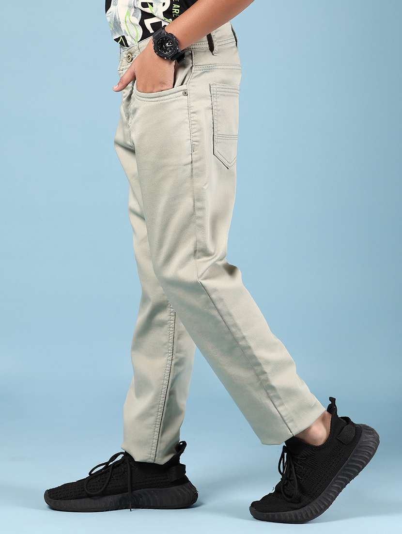 boys solid mid rise straight fit jeans - 21874147 -  Standard Image - 5