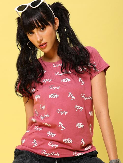 women printed short sleeve t-shirt - 21874154 - Standard Image - 0