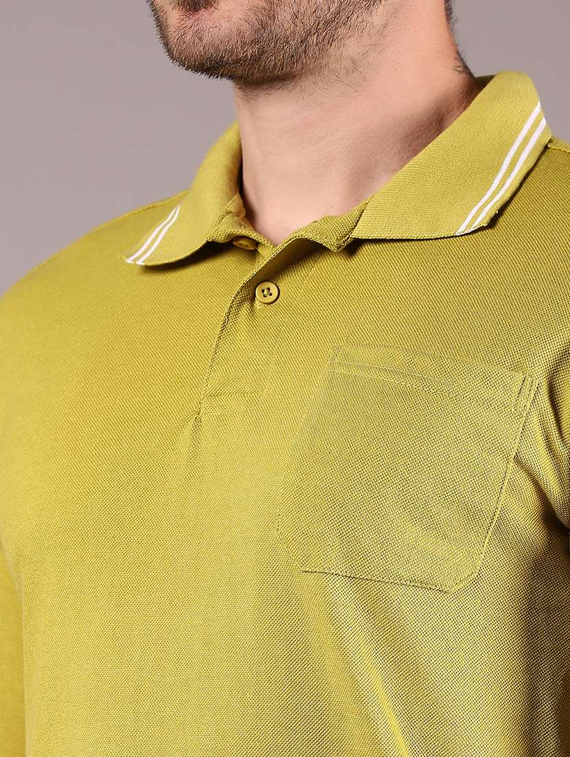 green cotton plain tshirt - 21874159 -  Standard Image - 3