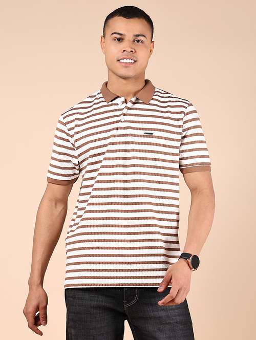brown cotton all over print tshirt - 21874160 -  Standard Image - 0