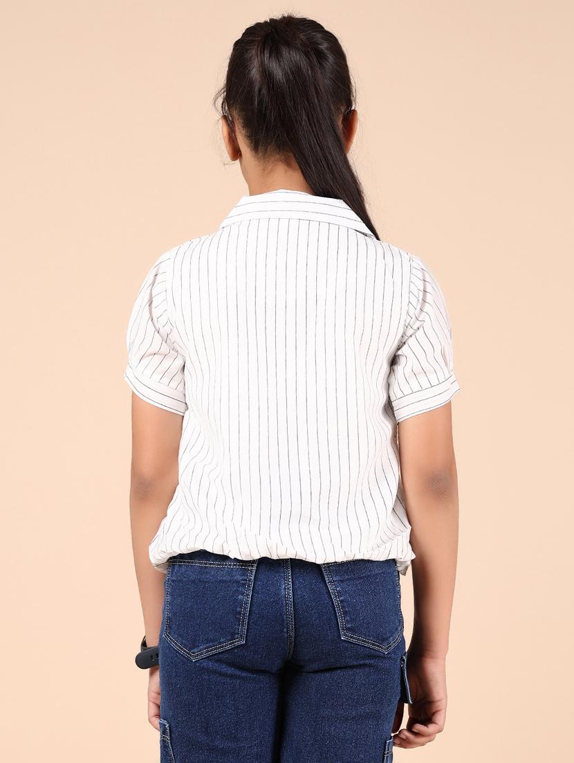 girls striped short sleeve shirt - 21874200 - Standard Image - 3