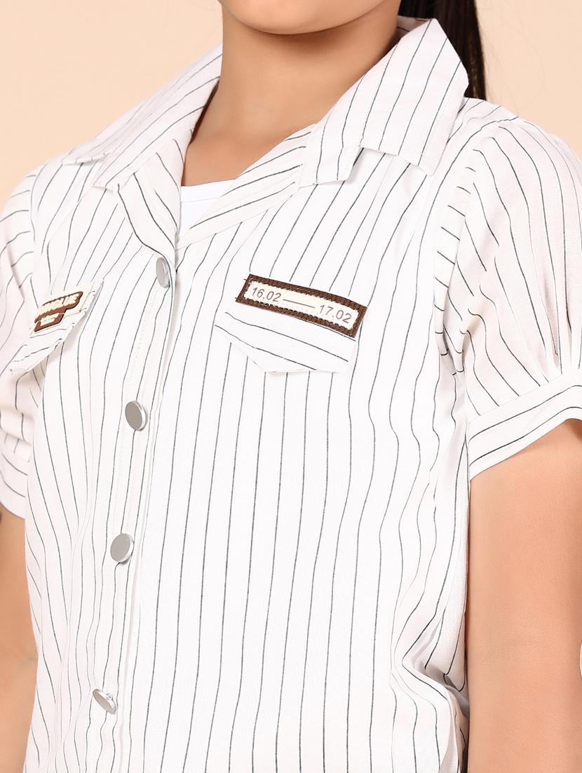 girls striped short sleeve shirt - 21874200 - Standard Image - 5