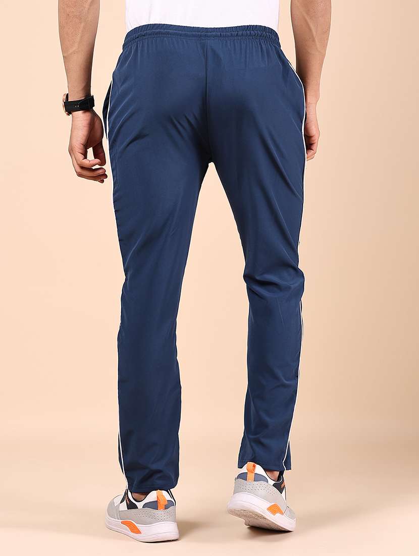 women blue mid rise full length track pant - 21874220 -  Standard Image - 3