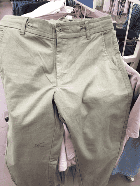 light olive linen casual trousers - 21874234 -  Zoom Image - 0