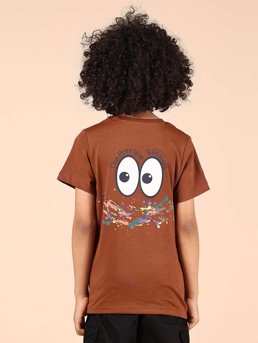 boys front & back print short sleeve t-shirt - 21874255 - Standard Image - 3