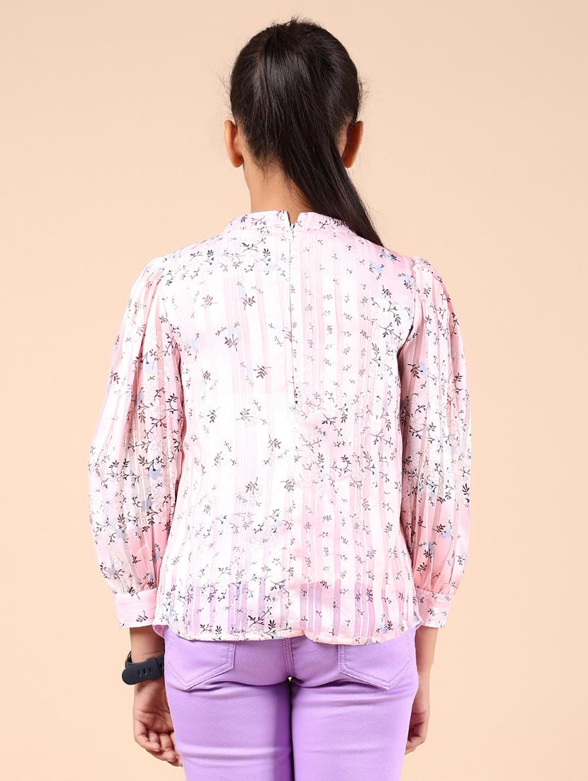 girls floral printed long sleeve top - 21874259 - Standard Image - 3