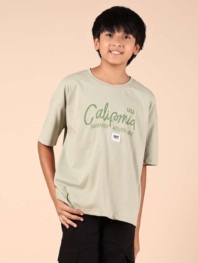 boys front & back print short sleeve t-shirt