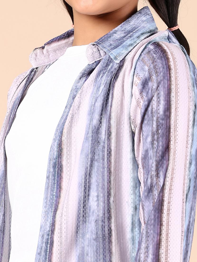 girls striped three quarter sleeve top - 21874273 - Standard Image - 5
