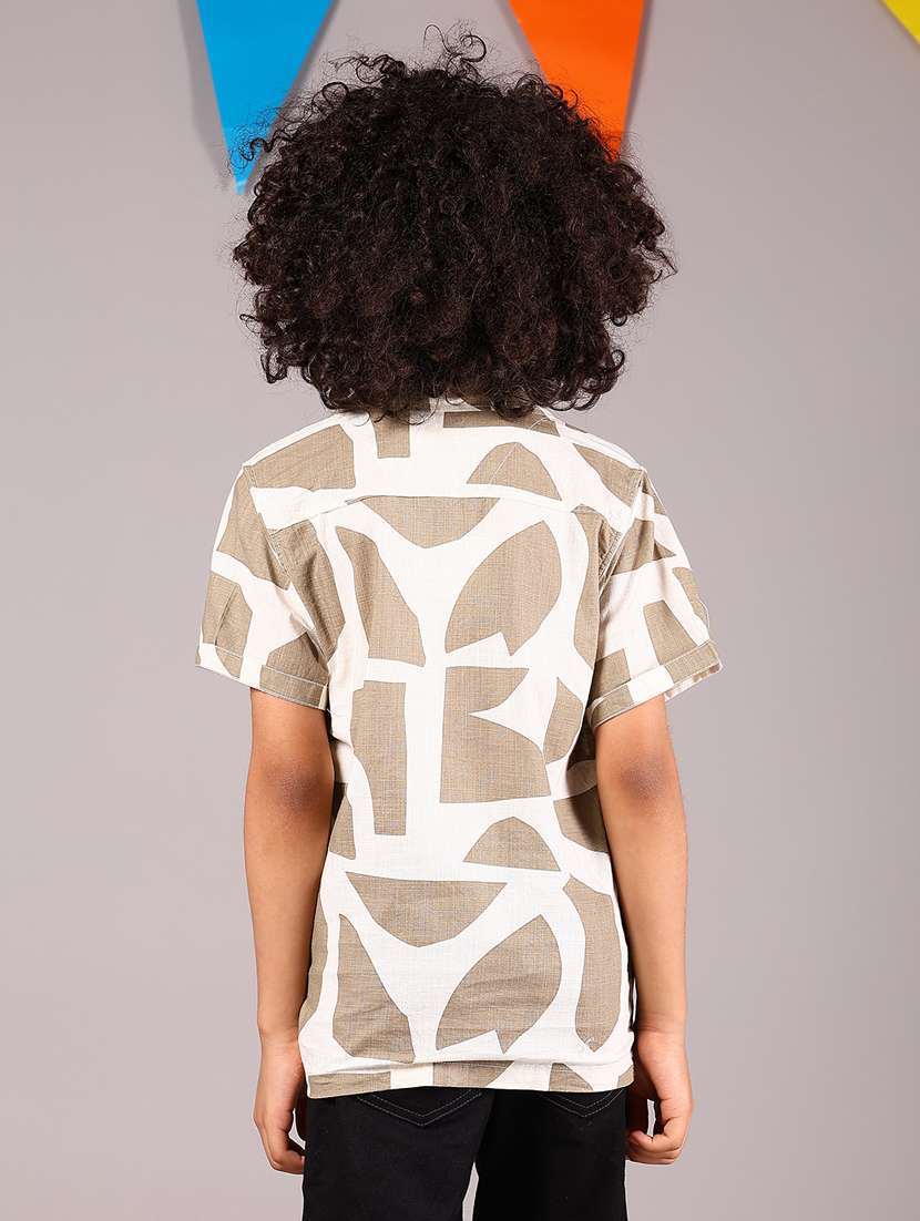 boys printed short sleeve casual shirt - 21874279 - Standard Image - 3