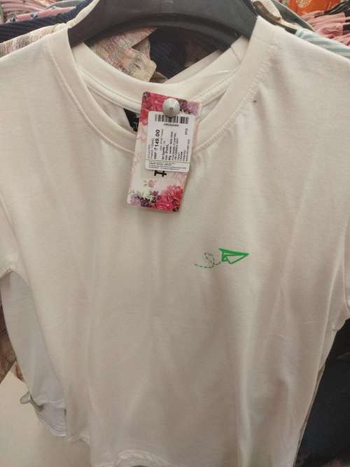 cream poly cotton single jersey tee - 21874284 - Standard Image - 0