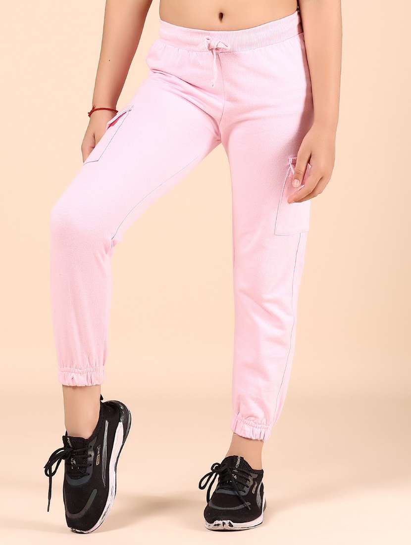 girls solid mid rise cargo