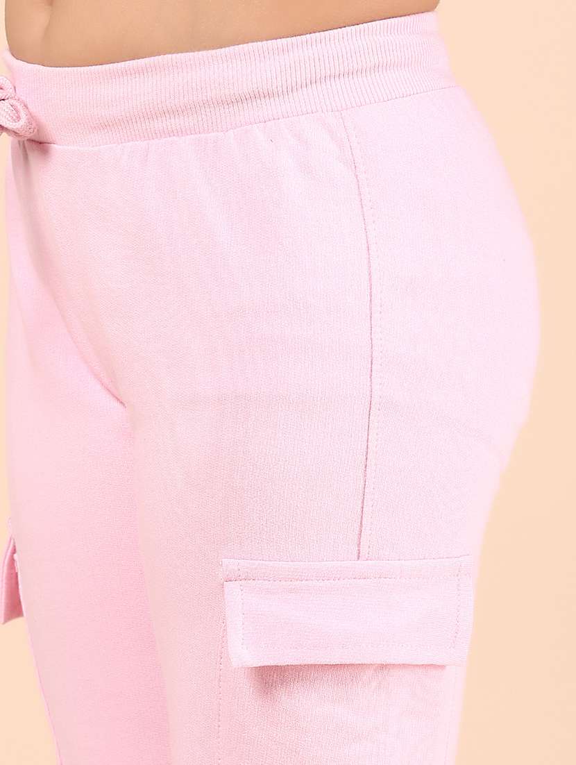 girls solid mid rise cargo - 21874296 -  Standard Image - 5