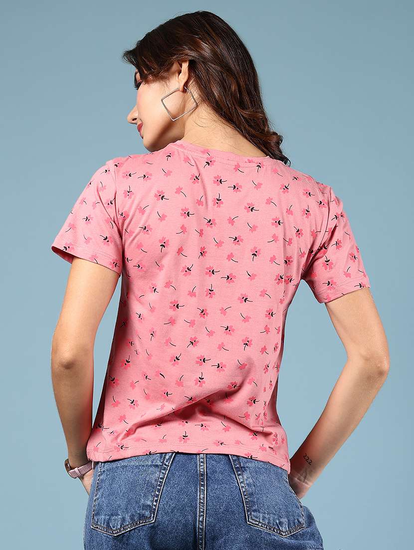 women printed short sleeve regular fit t-shirt - 21874313 -  Standard Image - 3