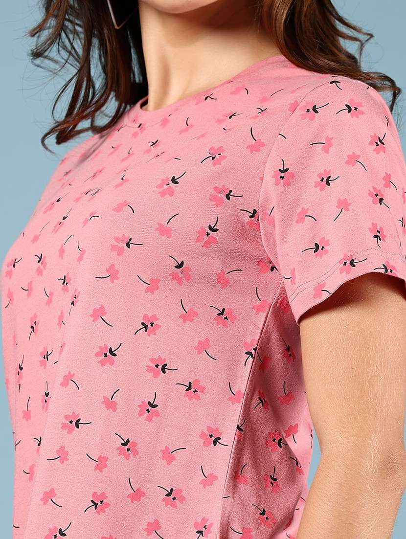 women printed short sleeve regular fit t-shirt - 21874313 -  Standard Image - 5