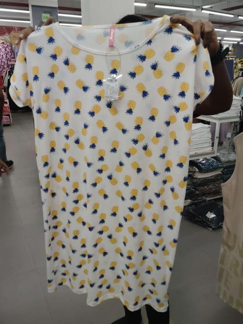 light yellow polyester sleepshirts & nighty - 21874315 - Standard Image - 0