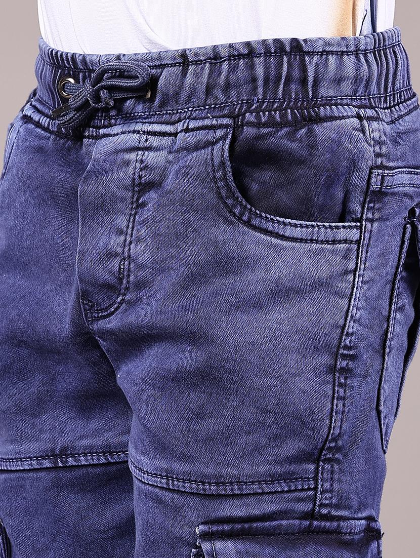 boys solid mid rise jogger cargo - 21874319 - Standard Image - 5