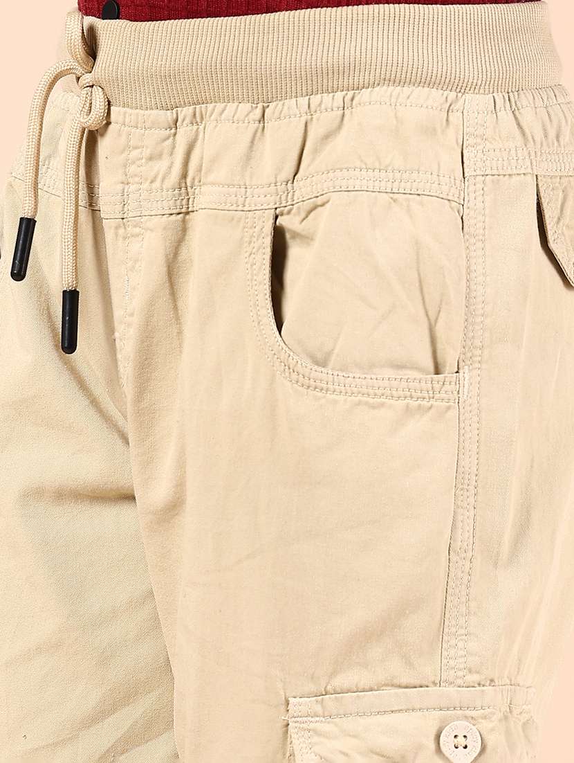 boys solid mid rise cargo - 21874323 -  Standard Image - 5