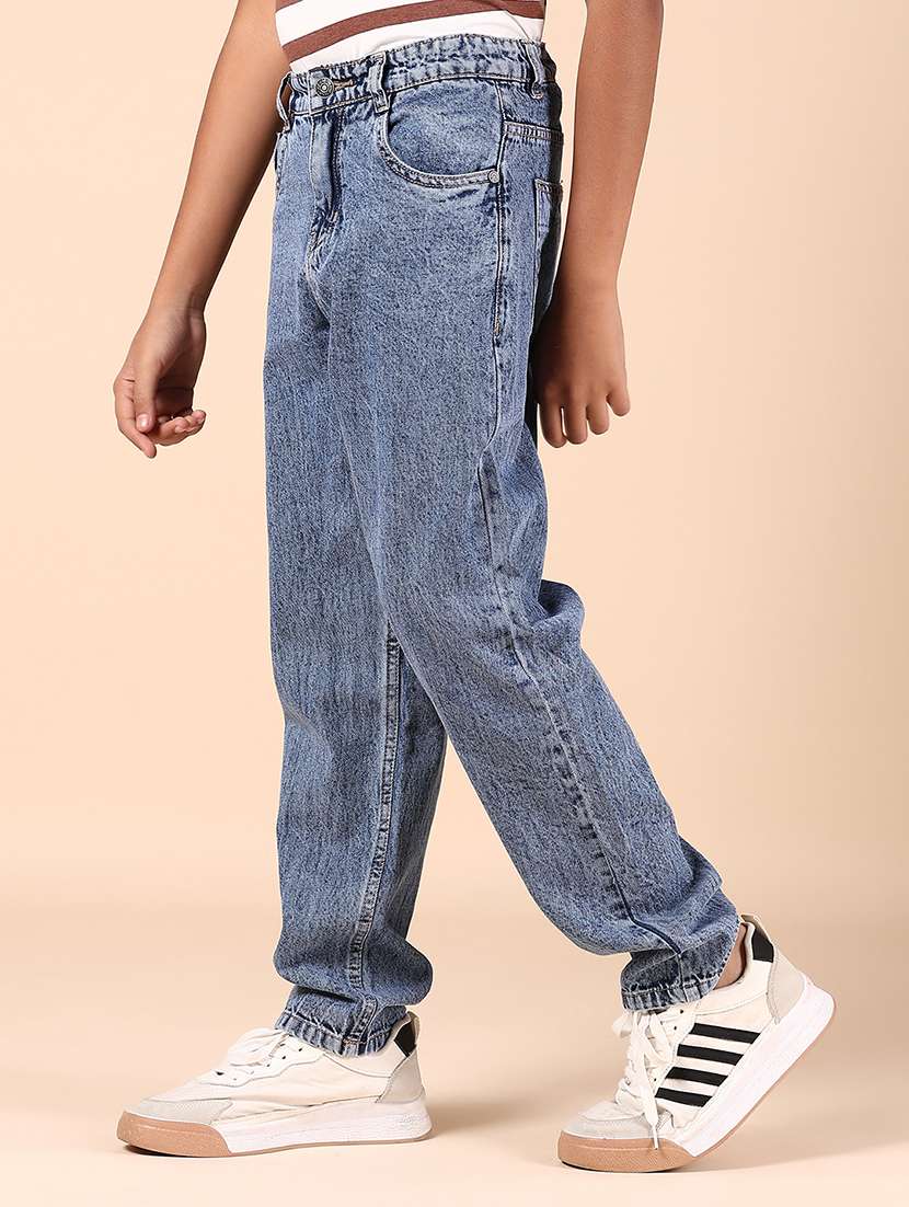 boys solid mid rise relaxed fit jean - 21874363 -  Standard Image - 5