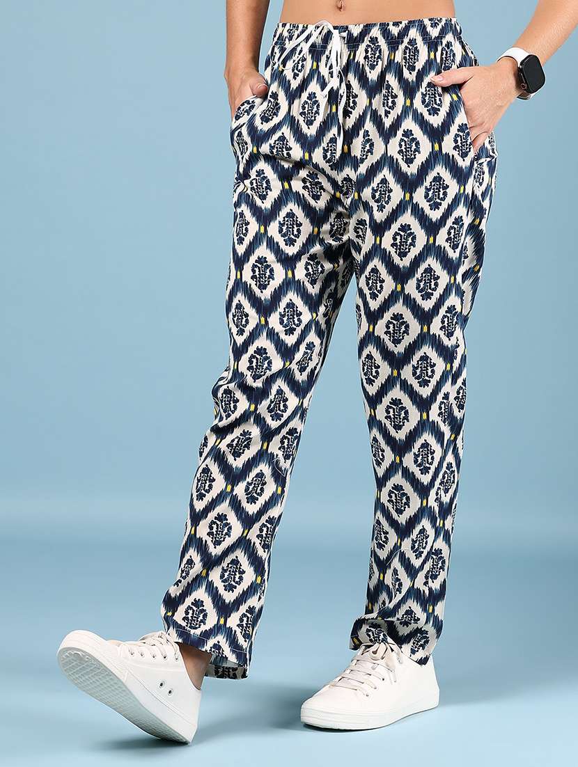 women printed low rise loungewear pajamas - 21874366 -  Standard Image - 3