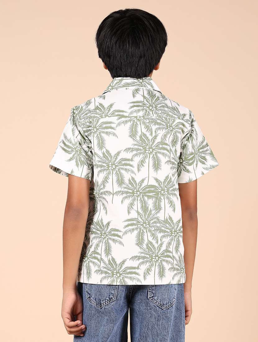 boys tropical printed short sleeve casual shirt - 21874382 -  Standard Image - 3