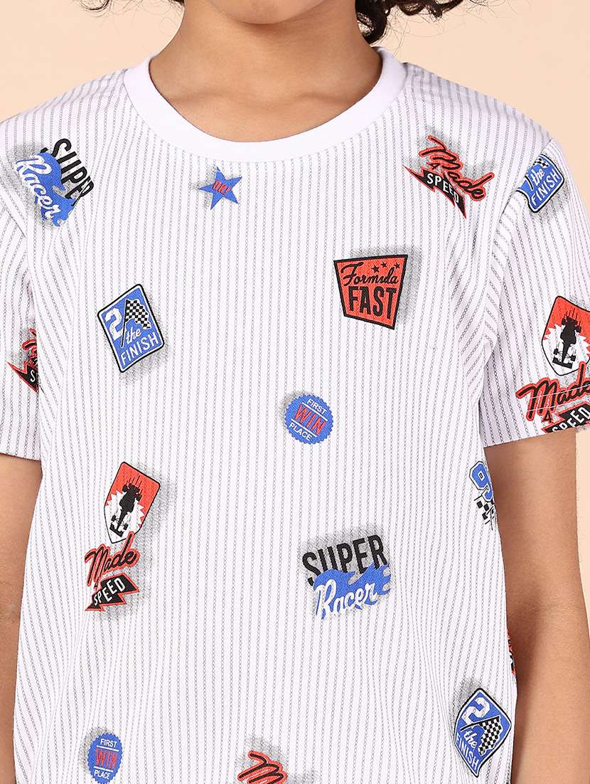 boys printed short sleeves co-ord set - 21874387 -  Standard Image - 3