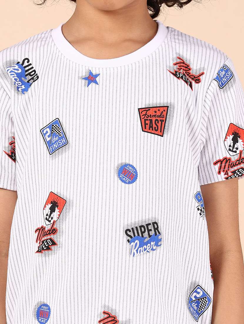 boys printed short sleeves co-ord set - 21874387 -  Standard Image - 3