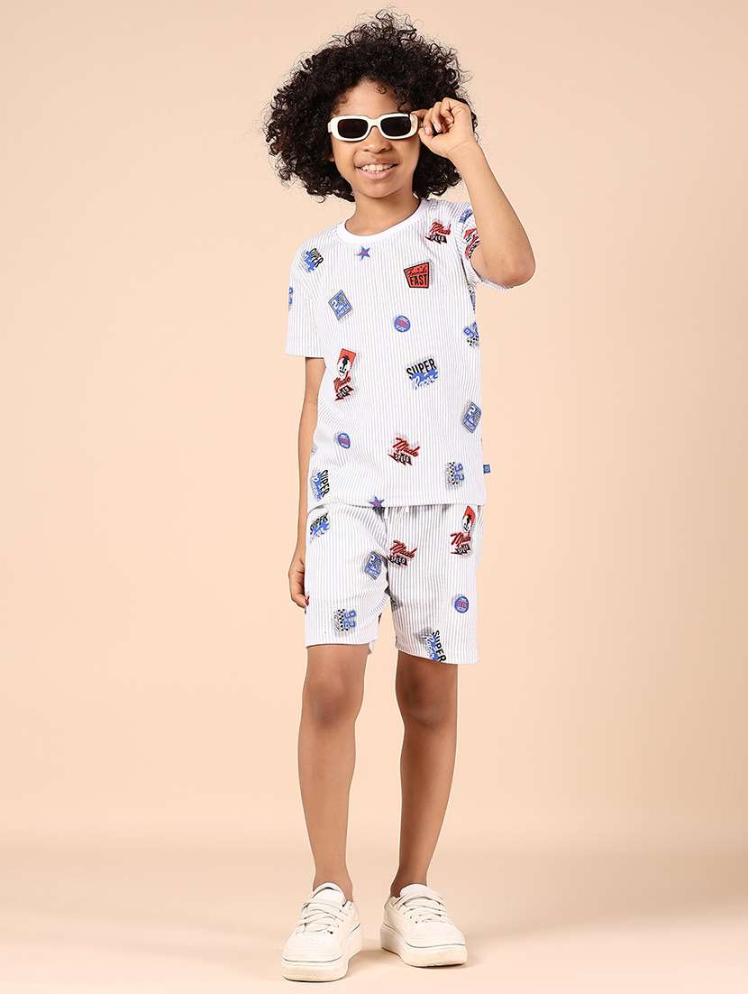 boys printed short sleeves co-ord set - 21874387 -  Standard Image - 5