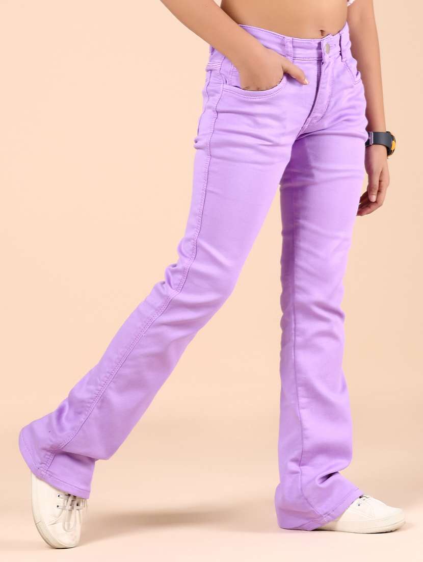 girls solid mid rise bootcut jeans - 21874390 -  Standard Image - 5