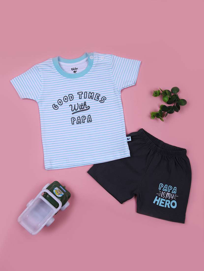 kids printed t-shirt and short set