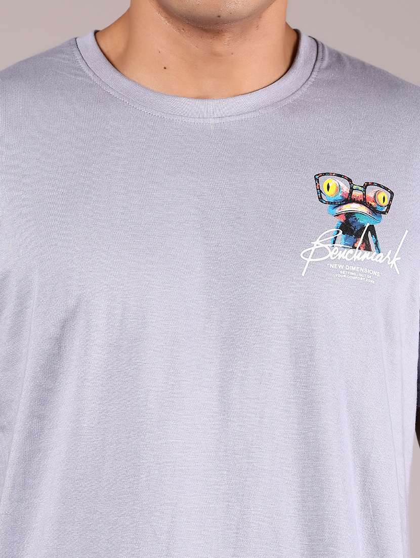men front & back print round neck regular fit t-shirt - 21874412 - Standard Image - 3