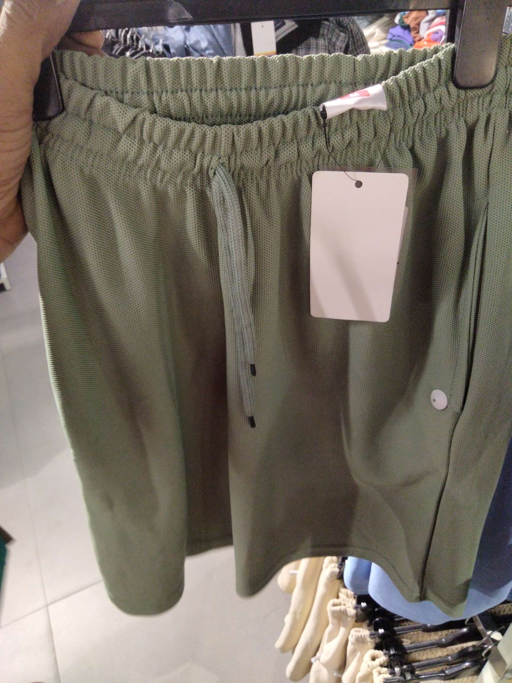 olive polyester short - 21874430 - Zoom Image - 0