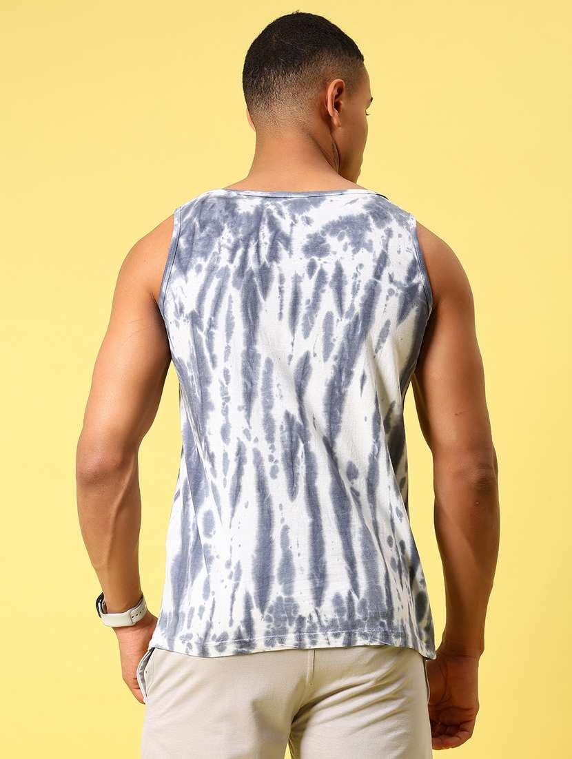 men solid sleeveless loose fit t-shirt - 21874443 - Standard Image - 3